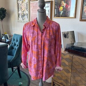 Universal Thread Pink and Orange Floral Shirt
